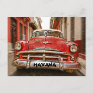 Tävla på gatorna i den gamla Havanna, Kuba Vykort