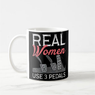Tävla Riktiga kvinnor Använda 3 Pedaler Kaffemugg