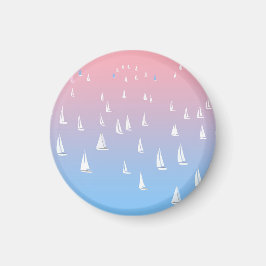 Tävla segelbåtar på öppet hav magnet