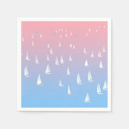 Tävla segelbåtar på öppet hav pappersservett