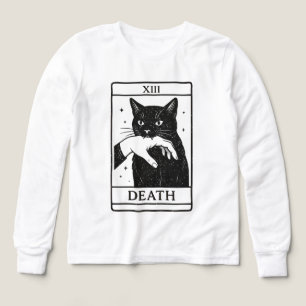 Tavla Svart Katt Tröja – Tarot Död Tee, Häxa