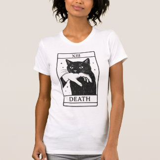 Tavla Svart Katt Tröja – Tarot Död Tee, Häxa