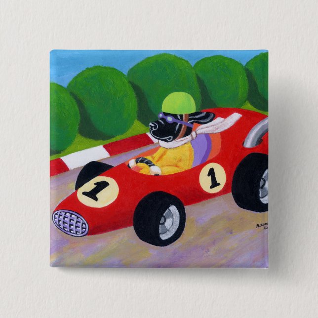 Tävla svart Labrador Knapp (Framsida)