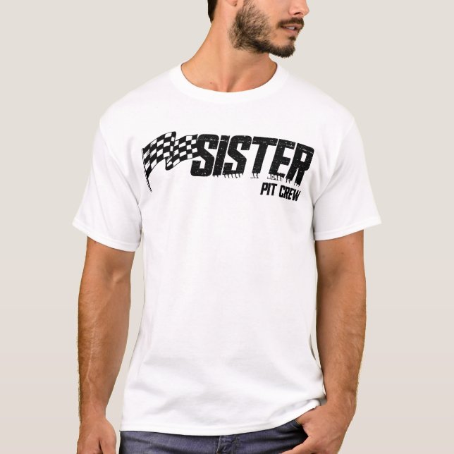 Tävla Syster för besättningsmedlemmen Tävling föde T Shirt (Framsida)