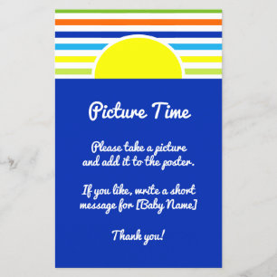 Tavla Tid Baby Shower Ta Direkt Foto Skylt