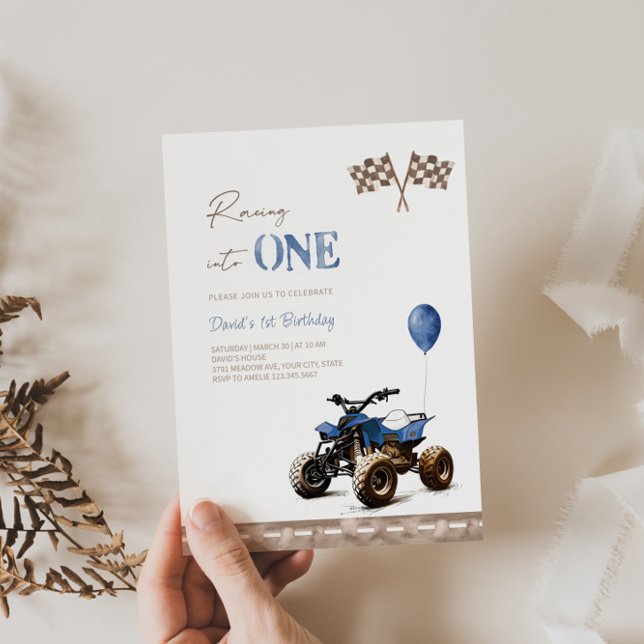 Tävla till One Quad Bike Birthday-inbjudan Inbjudningar (Skapare uppladdad)