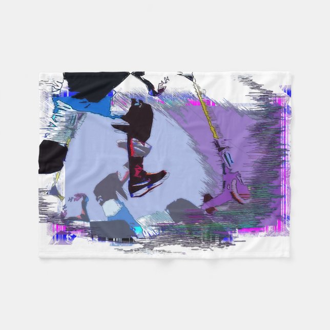 Tävla till skotte - Stunt Scooter Fleecefilt (Framsidan (Horisontell))