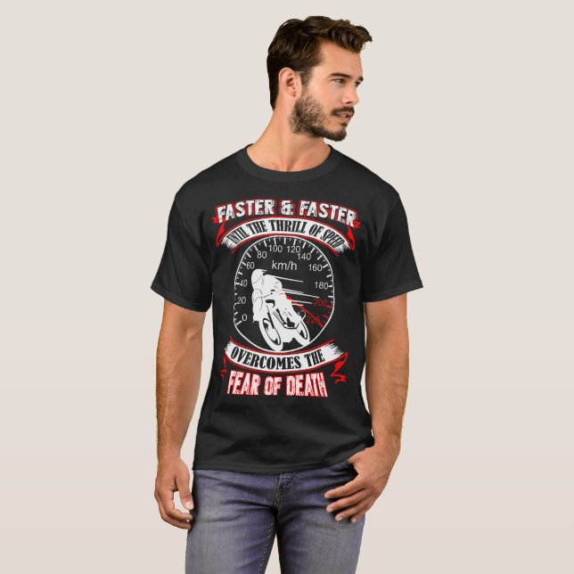 Tävla, tills spänningen rusar, övervinner tee shirt (Hel framsida)