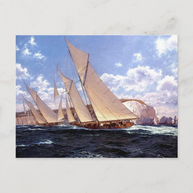 Tävla yachts at Nål, Isle of Wight Vykort (Framsida)