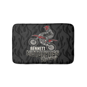 Tävlan Anpassat namn Dirt Bike Rider Motocross Badrumsmatta