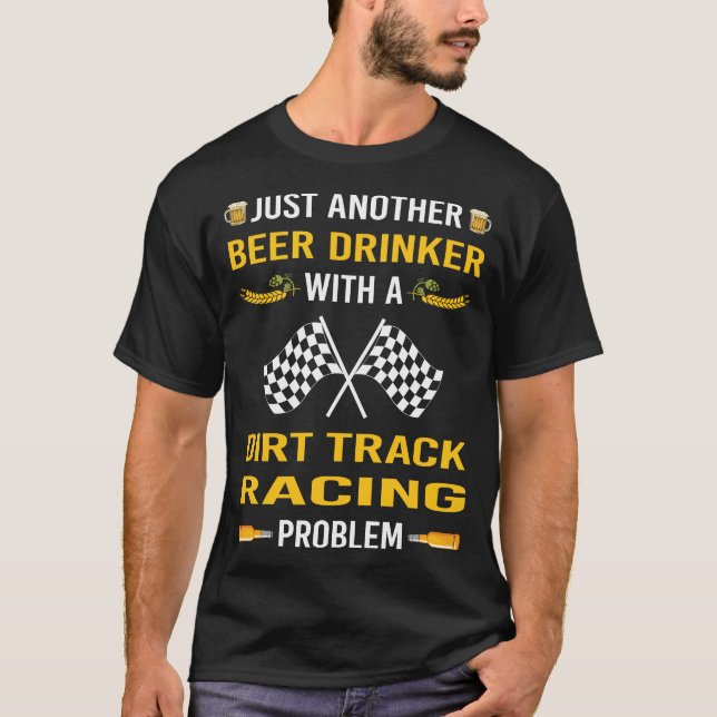 Tävlan Beer Drinker Dirt Track T Shirt (Framsida)