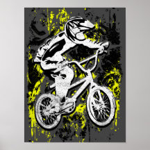 Tävlan BMX - BMX Bike - BMX Poster Skriv ut