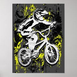 Tävlan BMX - BMX Bike - BMX Poster Skriv ut
