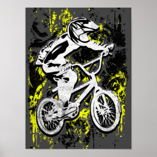 Tävlan BMX - BMX Bike - BMX Poster Skriv ut