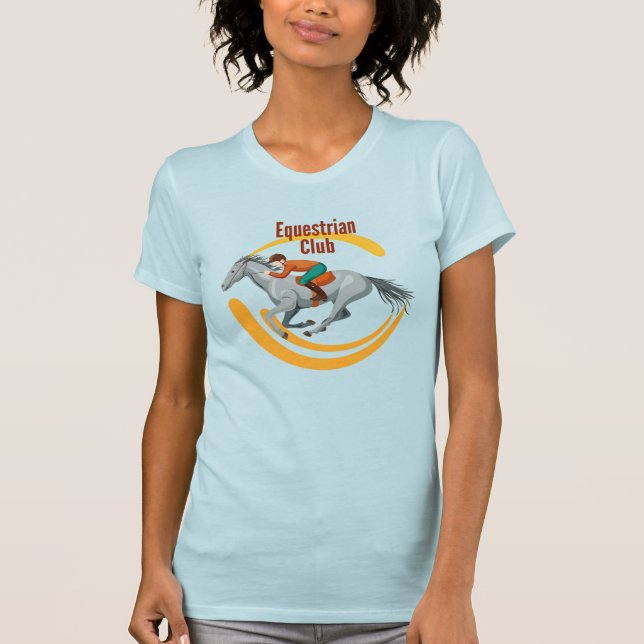 Tävlan Equestrian Klubb Horse T Shirt (Framsida)