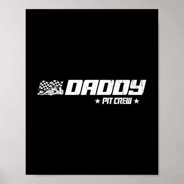 Tävlan för pappa Pit Crew Tävling-bilbarnsfamiljen Poster (Framsidan)