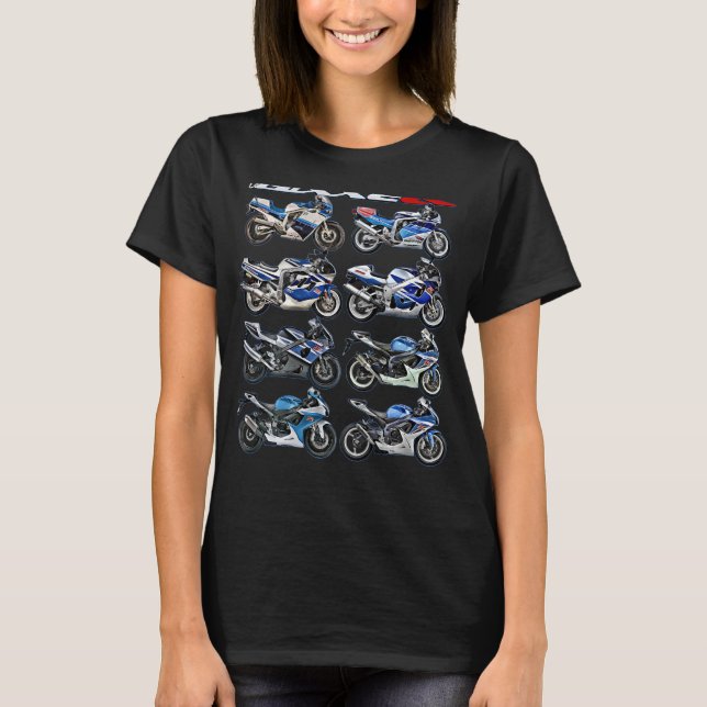 Tävlan Gixxer Evolution GSXR Motorcycle Motor T Shirt (Framsida)