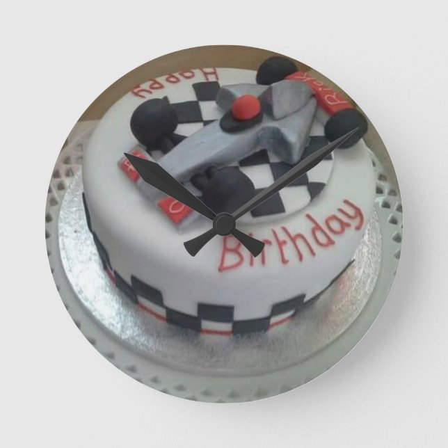 tävlan grattis på födelsedagen rund klocka (Framsida)