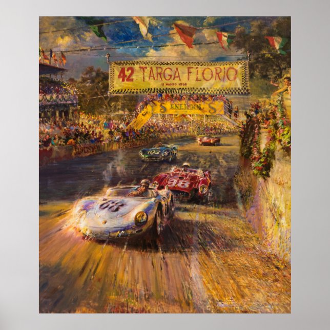 Tävlan italien poster konst (Framsidan)