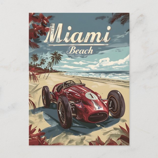 Tävlan Miami Beach Vintage  Vykort (Framsida)