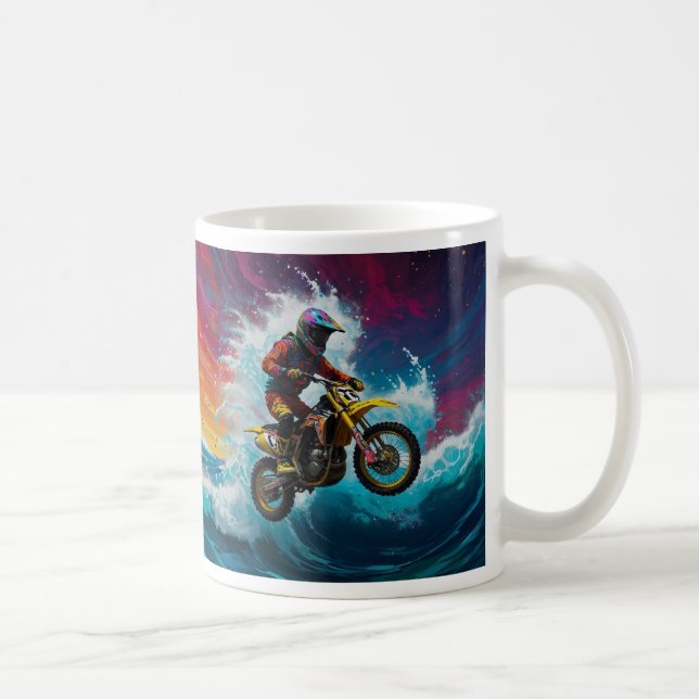 Tävlan Motocross Rider i Vågar Kaffemugg (Höger)