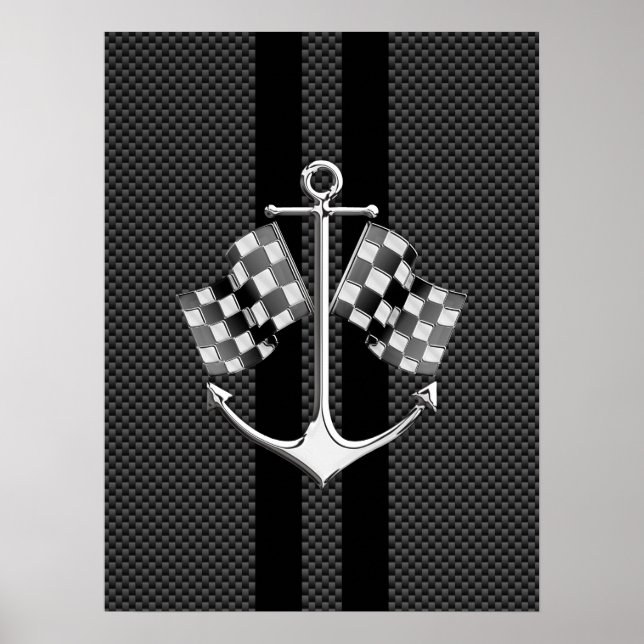 Tävlan Nautisk sjöfart i koldioxidfiber Stil Decor Poster (Framsidan)
