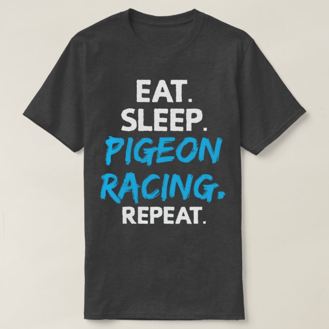 Tävlan Pigeon med viloläge Upprepa fåglarnas fågel T Shirt (Design framsida)