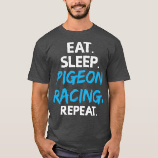Tävlan Pigeon med viloläge Upprepa fåglarnas fågel T Shirt