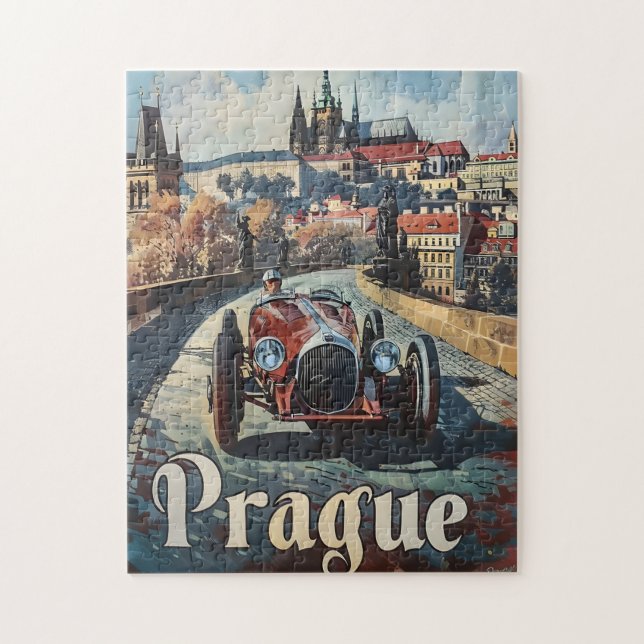 Tävlan Prag vintage  Pussel (Vertikal)