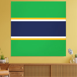 Tävlan Rand för grov Gult i Sporty Bright Grönt Canvastryck