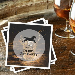 Tävlan Rustic Bourbon Derby Horse Pappersservett