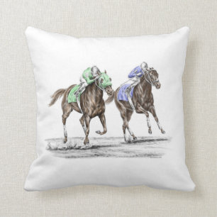 Tävlan Thoroughborn Horses Kudde
