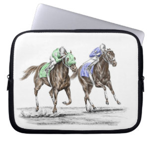 Tävlan Thoroughborn Horses Laptop Sleeve