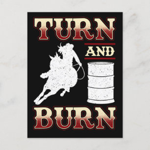 Tävlan Turn and Burn Barrel Vykort