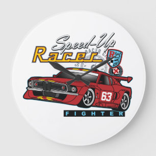 Tävlans bil _ Motor 12 Stor Klocka