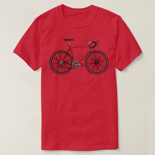 Tävlans cykel med sadel t shirt (Design framsida)