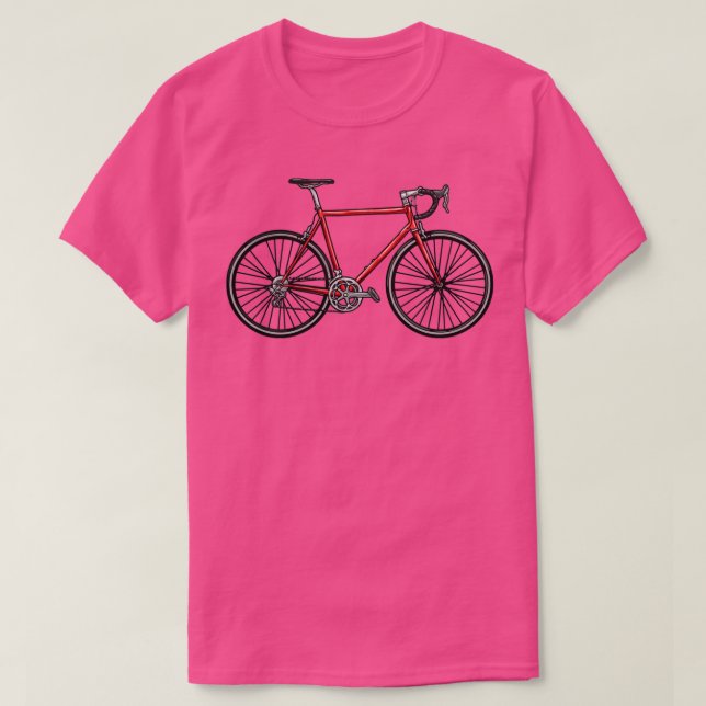 Tävlans cykel med sadel t shirt (Design framsida)
