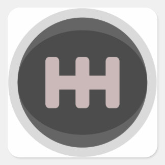 Tävlans växlingsknapp fyrkantigt klistermärke