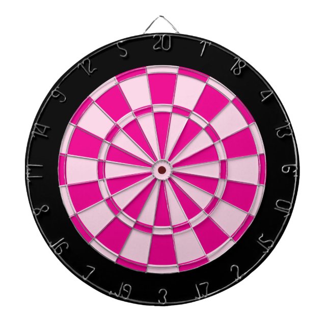 Tavlats: Ljus rosa, Mörkens Rosa och svart Piltavla (Framsidan)