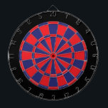 Tavlats: Röd, marin och svart Piltavla<br><div class="desc">Röd,  marin och svart Färgad Dart Board Game,  inklusive 6 Brass Darts</div>