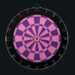 Tavlats: Rosa, Lila och svart Darttavla<br><div class="desc">Ram för rosa,  Lila och svartvit Färgad,  bl.a. 6 brassmördare</div>
