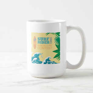 Tävling 1983 för surfaryttaresurfa kaffemugg