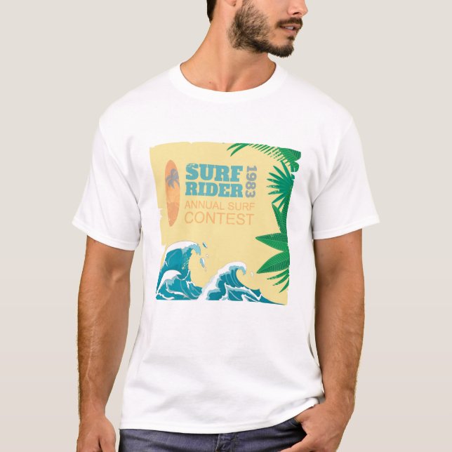 Tävling |1983 för surfaryttaresurfa t shirt (Framsida)