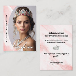 Tävling Affärs Kort Rosa Is Plattform Promo