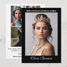Tävling Autografkort - Foto Collage Layout Inbjudningar