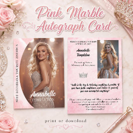 Tävling Autografkort Rosa Is Tävling Plattform Inbjudningar