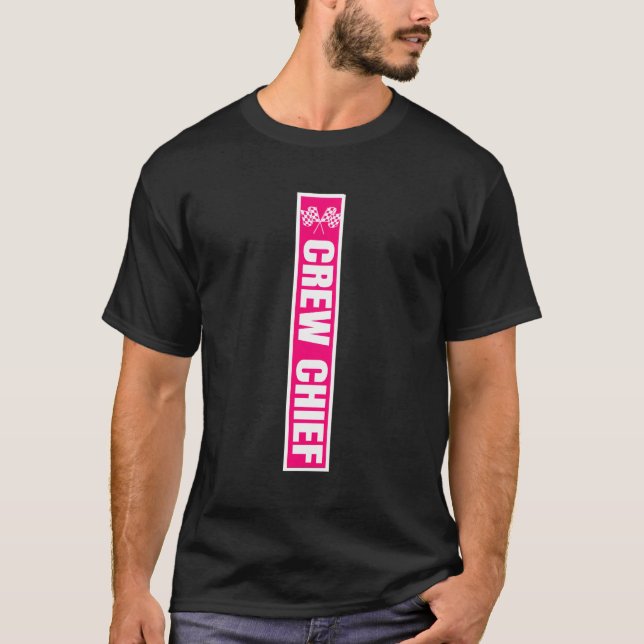 Tävling-besättningschef Tävla Kontrollerad Flagga  T Shirt (Framsida)