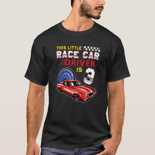 Tävling bil 3:e födelsedagen Småbarn Boy Tävla 3 å T Shirt