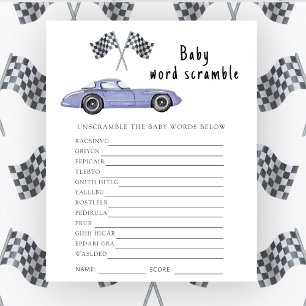 Tävling bil - Baby Ordkrypterispel