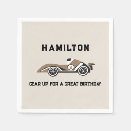 Tävling-bil två snabbsportsdag pappersservett